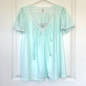 Vintage 1970’s Mint Green Sheer Pajama Top